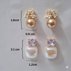 Pearl & Crystal Stud Combo (Set of 2) – S925 Post | Everyday Luxe Earrings