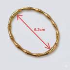 Premium Bamboo Style Gold Tone Bracelet – Sleek Minimal Openable Bangle