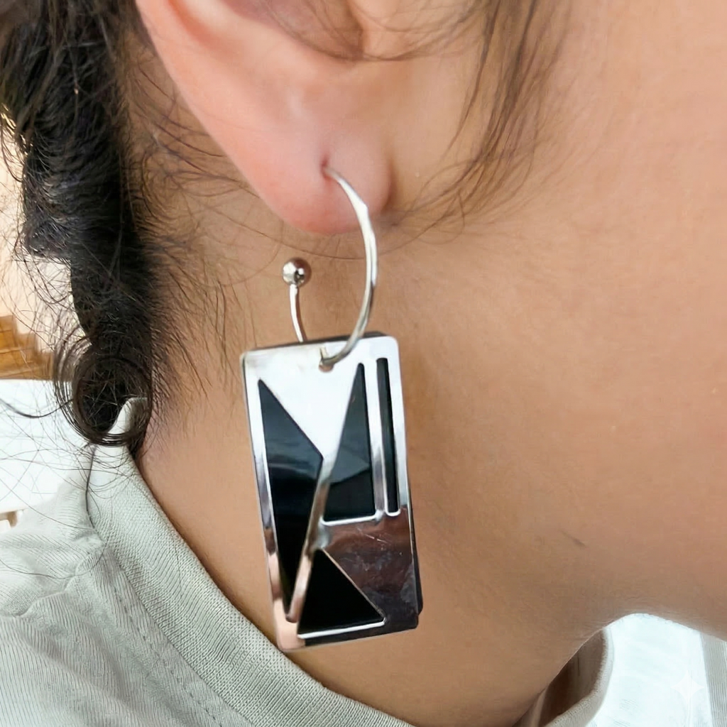 Trendy Geometric Earrings Set - 6 Pairs