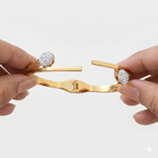 Dual Halo Crystal Openable Anti-Tarnish Bracelet