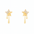 Celestial Drip Star Earrings — Gold Plated | 925 Silver Post