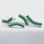 Twisted Elegance Anti-Tarnish American Diamond Earrings
