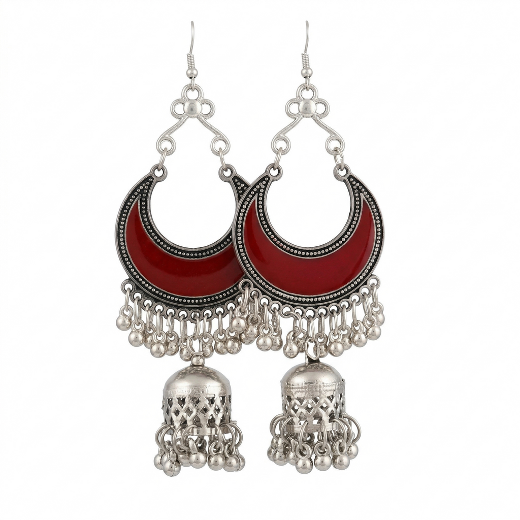 Oxidized Silver Earrings Combo Set (3 Designs) – Bohemian Statement Collection