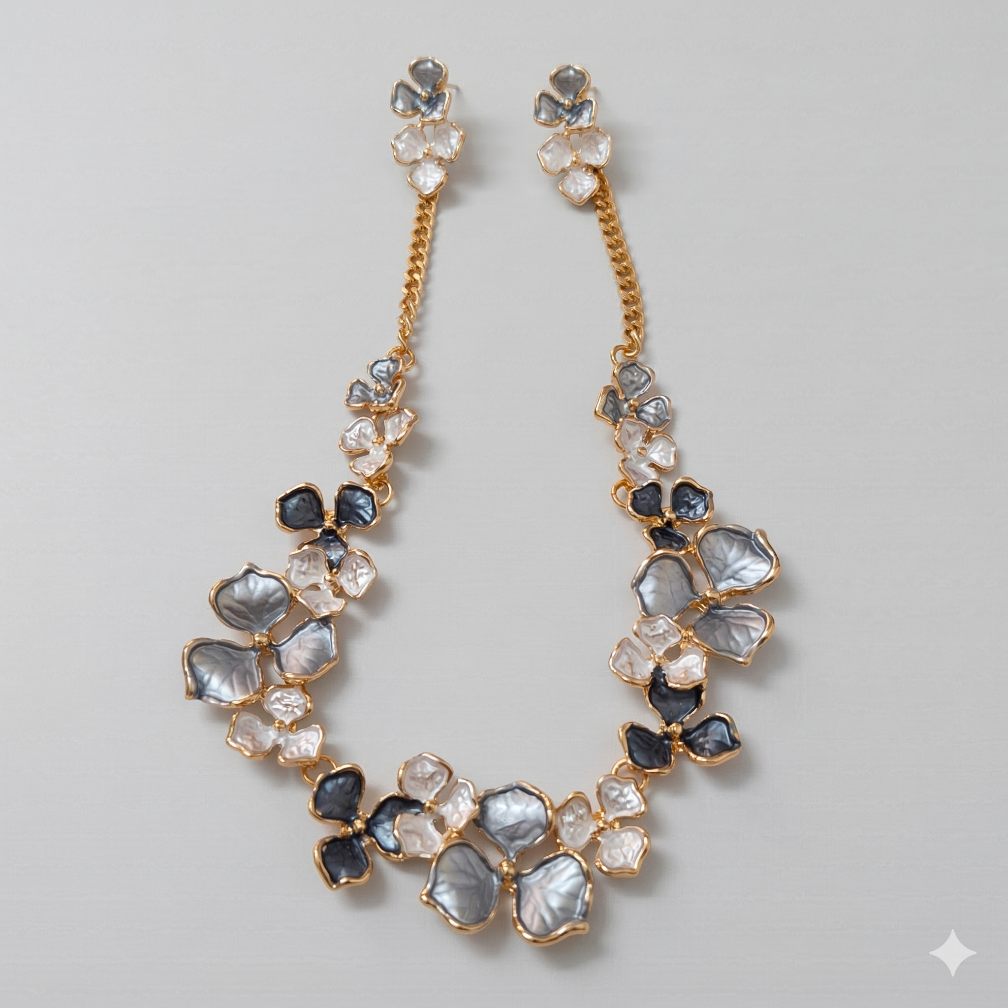 Enamel Finish Necklace & Earrings Set