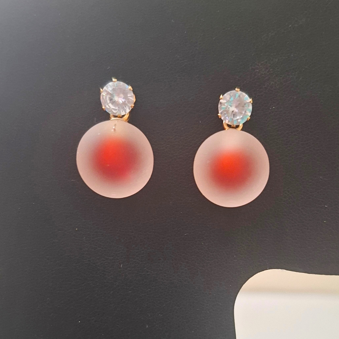 Aurora Frost Faux Pearl Stud Earrings