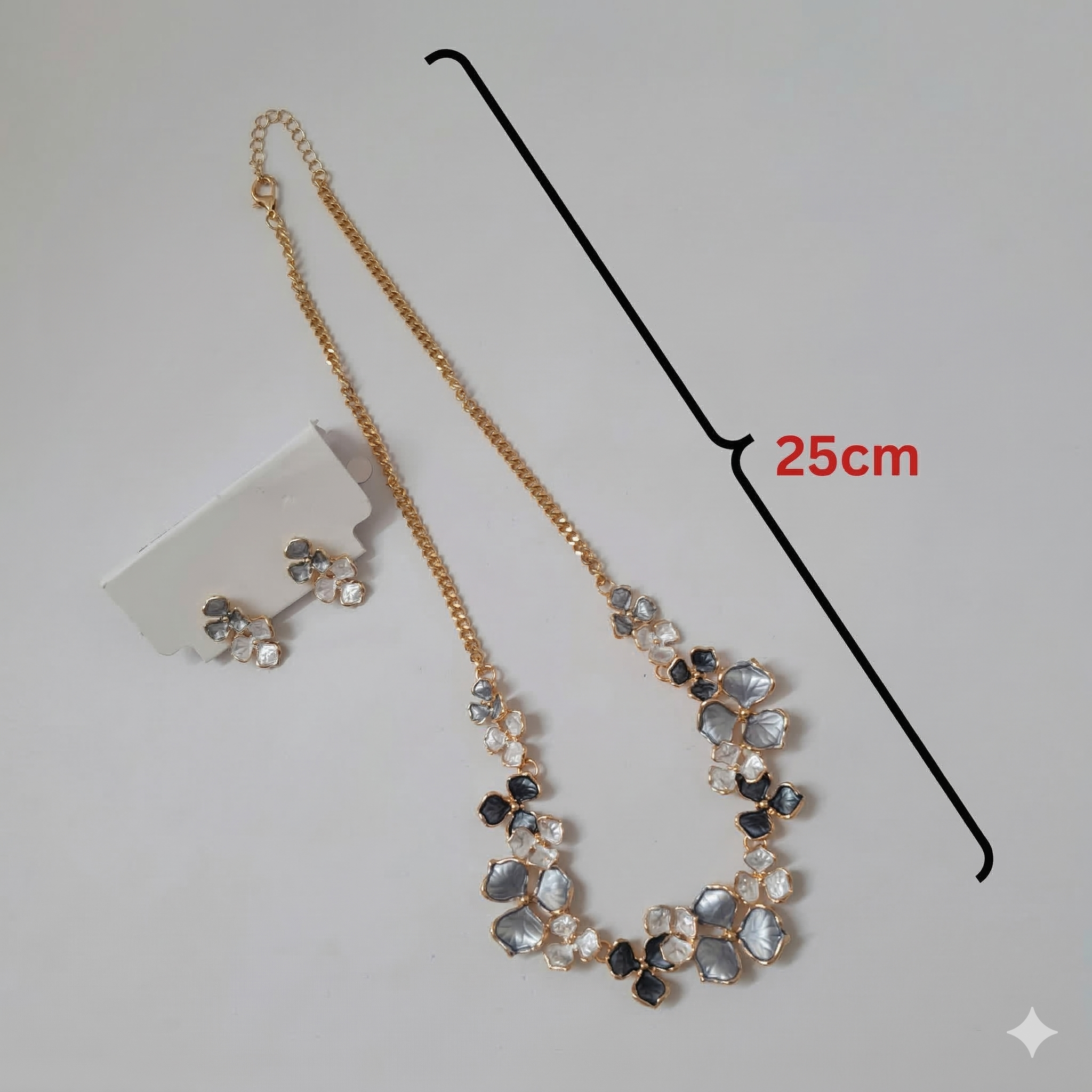 Enamel Finish Necklace & Earrings Set