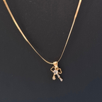 Luxe Gold-Tone Combo Set – 3 Necklaces, 3 Earrings & Magnetic Bracelet (7-in-1 Set)