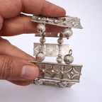 Vintage Oxidized Tribal Statement Cuff Bracelet Set (Pack of 3)