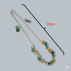 Enamel Finish Necklace & Earrings Set
