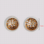 Minimal Luxe Brass Hoop & Stud Earrings Combo with American Diamonds