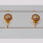 Minimal Luxe Brass Hoop & Stud Earrings Combo with American Diamonds