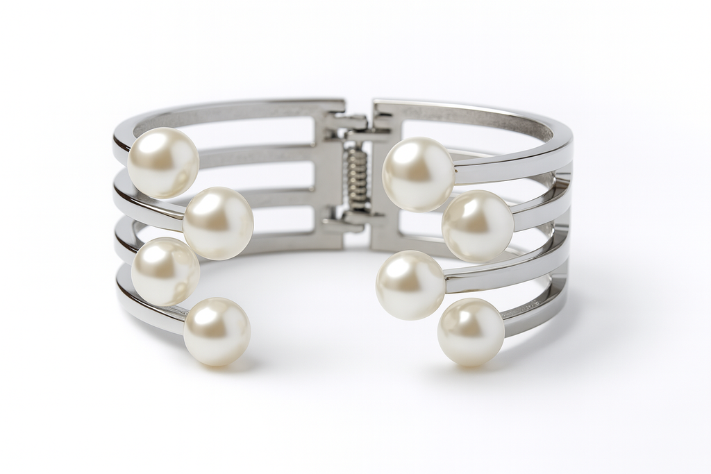 Elegant Multi-Layer Pearl Cuff Bracelet