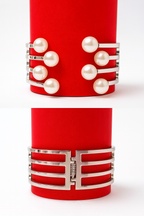 Elegant Multi-Layer Pearl Cuff Bracelet