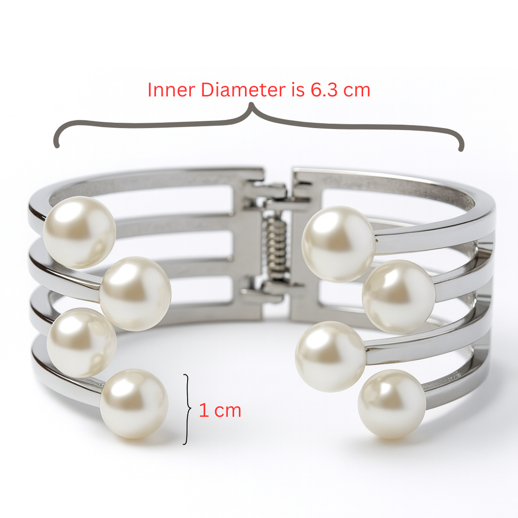 Elegant Multi-Layer Pearl Cuff Bracelet