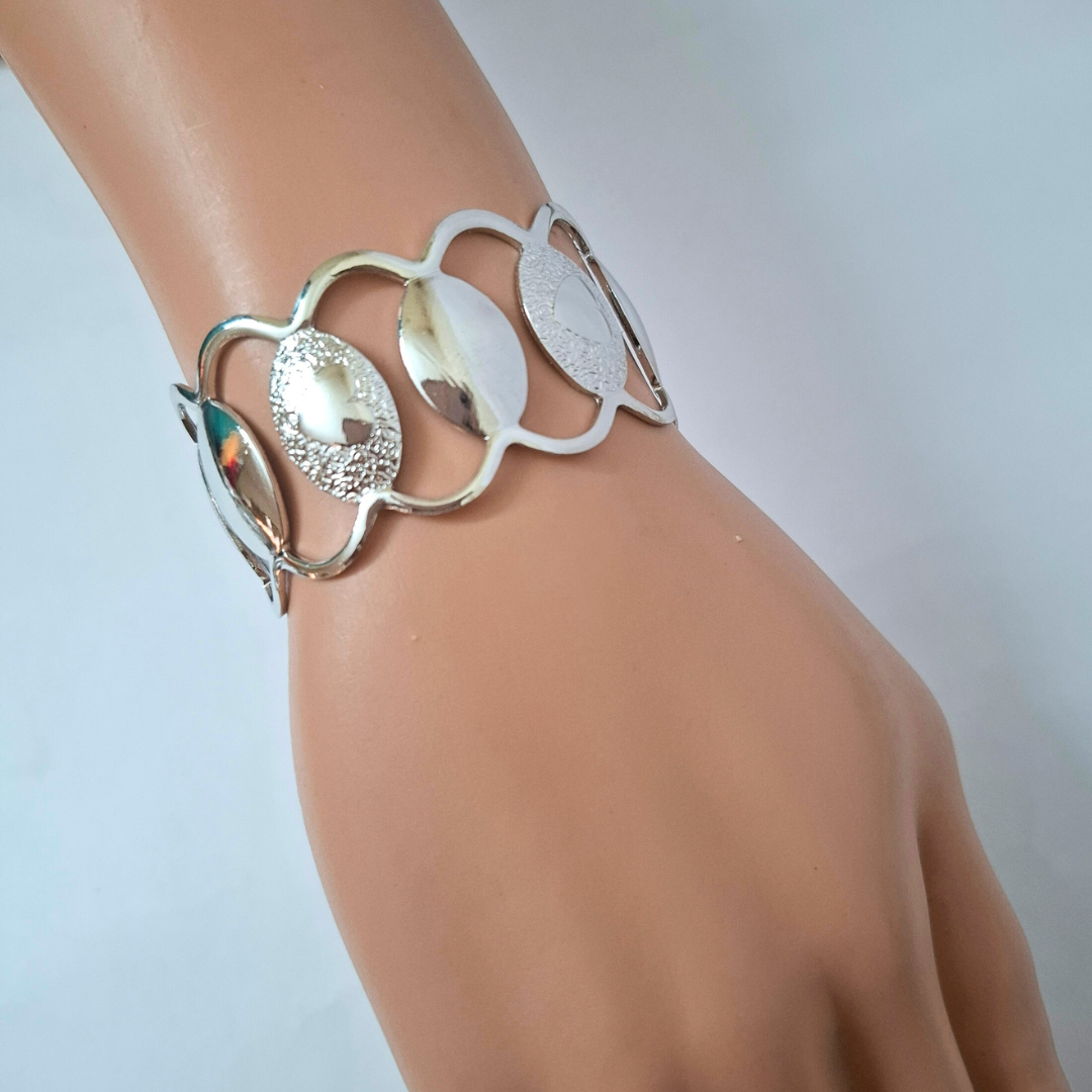 Spiral Earrings with Statement Bracelets – 3 Piece Jewelry Combo