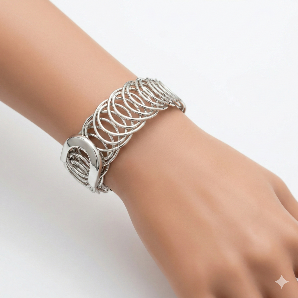 Spiral Earrings with Statement Bracelets – 3 Piece Jewelry Combo