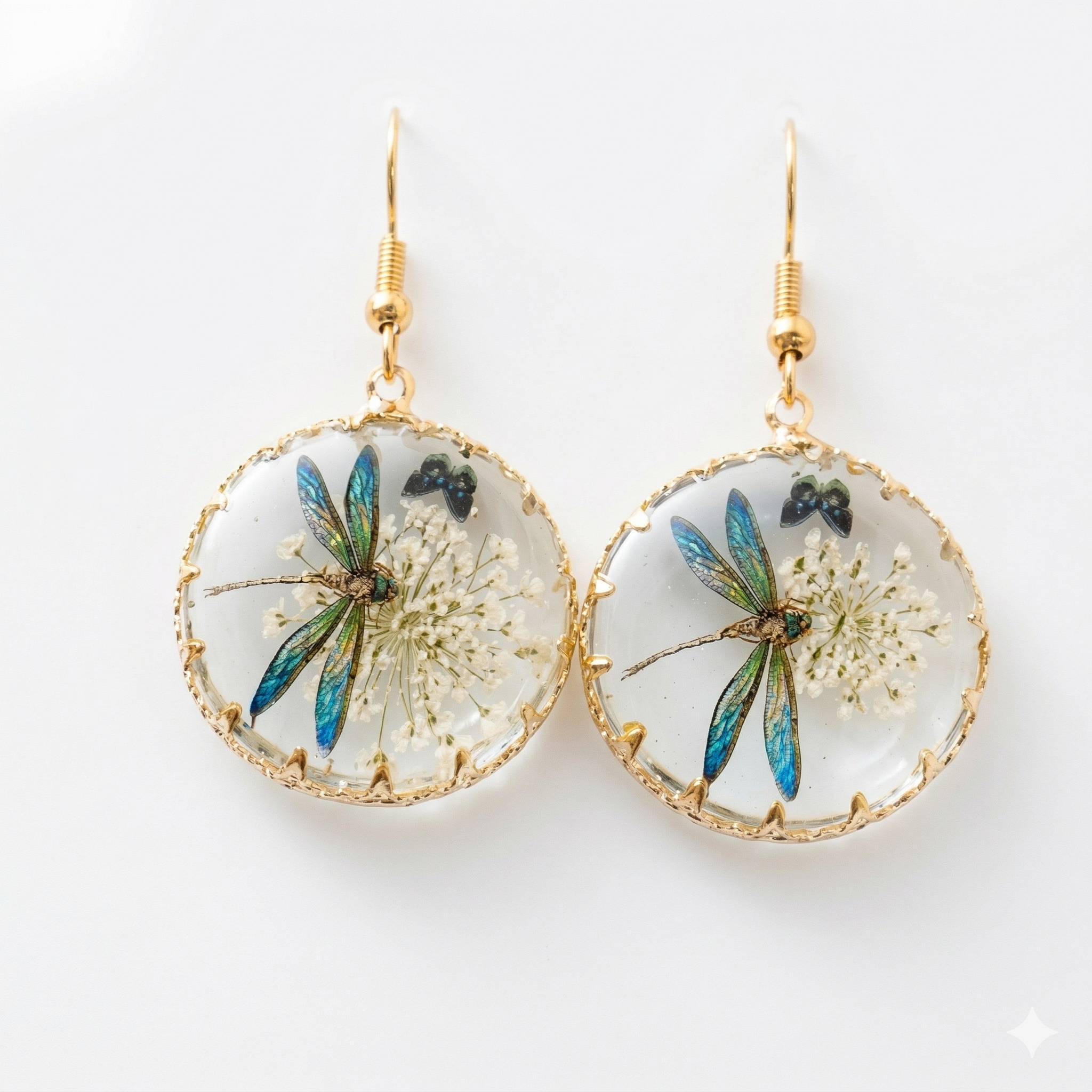 Botanical Resin Art Earrings – 12 Unique Variants