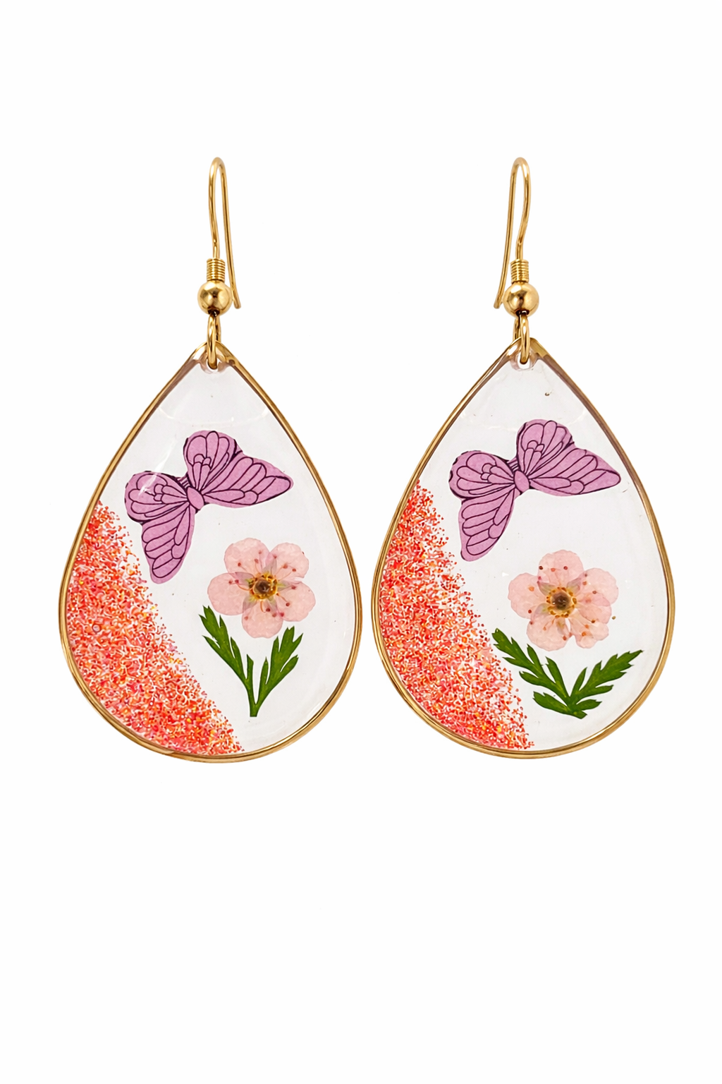 Botanical Resin Art Earrings – 12 Unique Variants